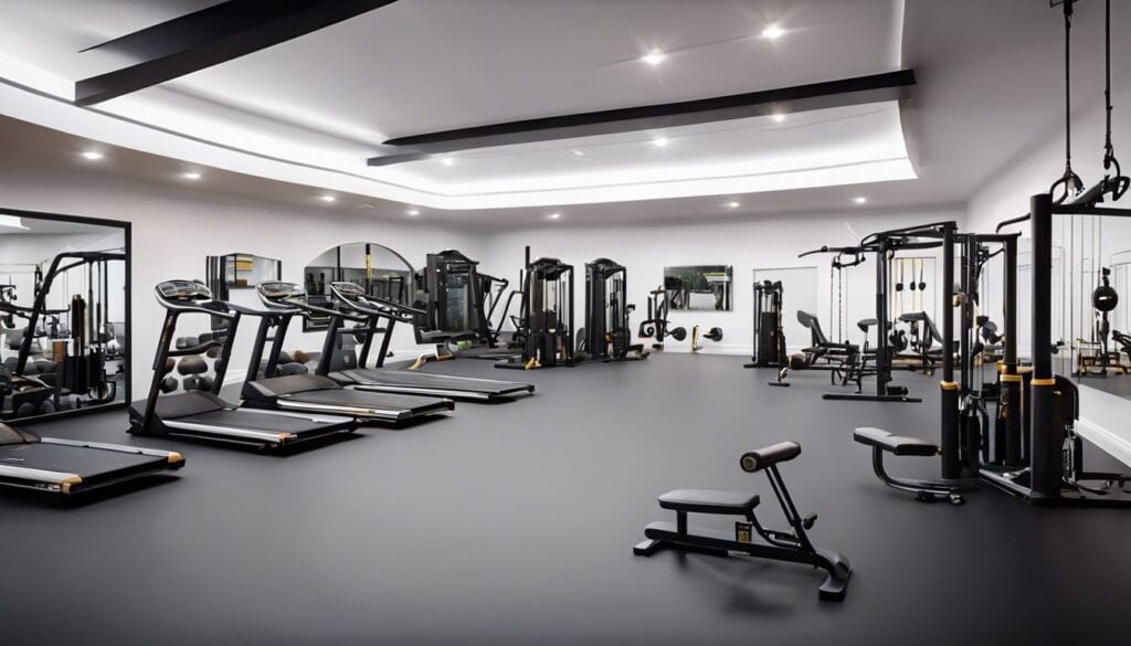 Een ruime, goed uitgeruste sportschool voor circuittraining voor senioren.