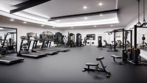 Een ruime, goed uitgeruste sportschool voor circuittraining voor senioren.