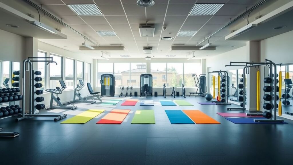 Een goed uitgeruste sportschool in Amstelveen, ontworpen voor circuittraining.